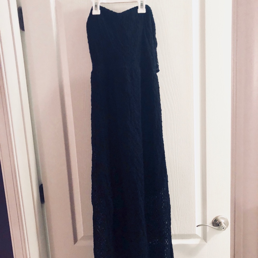 Black Lace Strapless Sundress